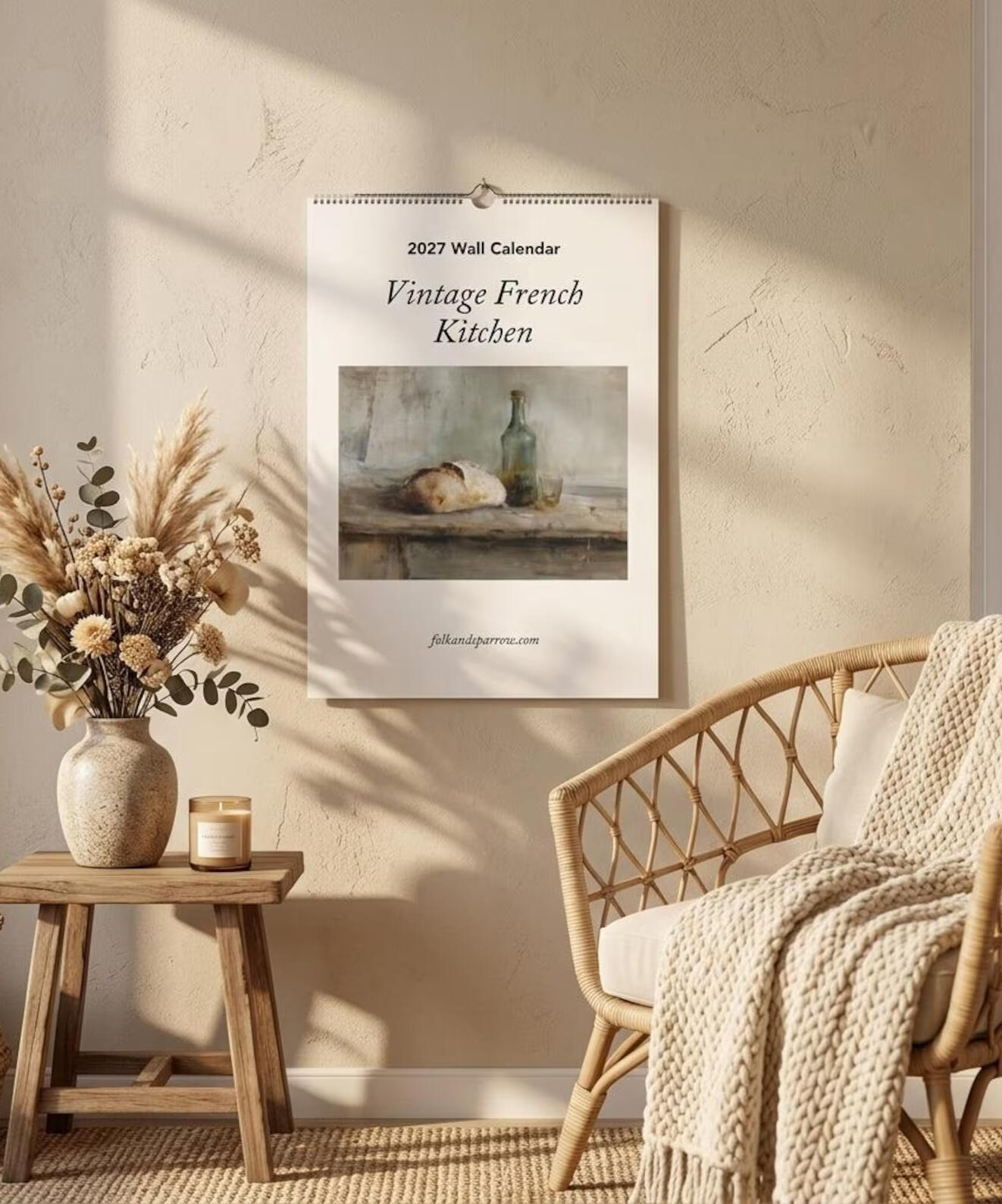 Vintage French Kitchen Calendar